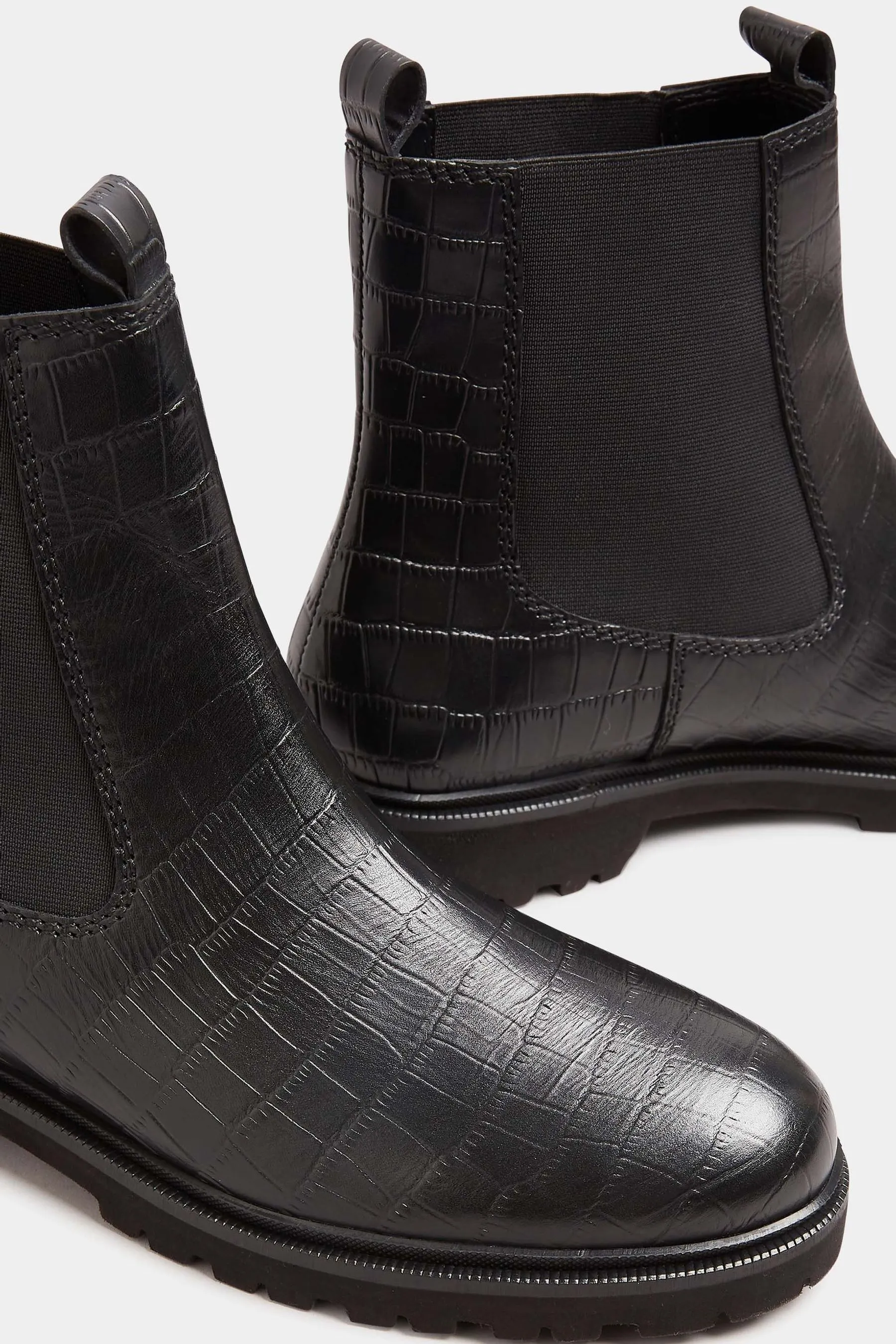 Long Tall Sally - Stivali in pelle Chelsea effetto coccodrillo