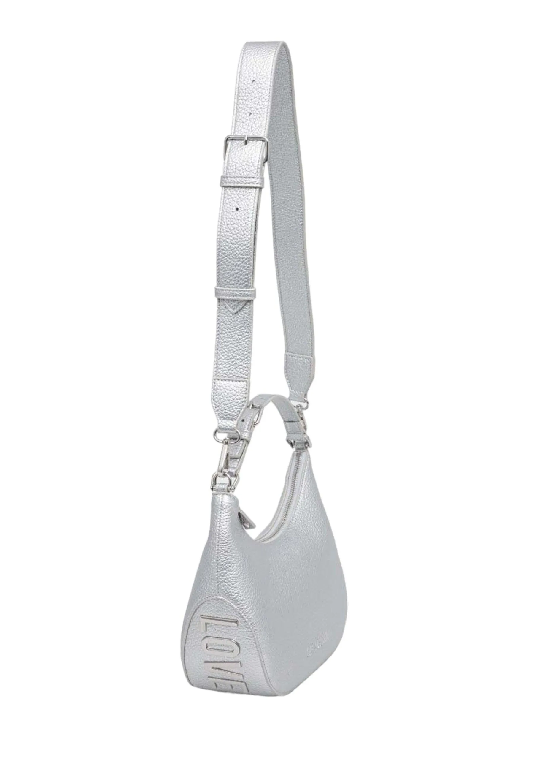 LOVE MOSCHINO Borsa Hobo Small Donna Argento JC4018PP1ILT190B