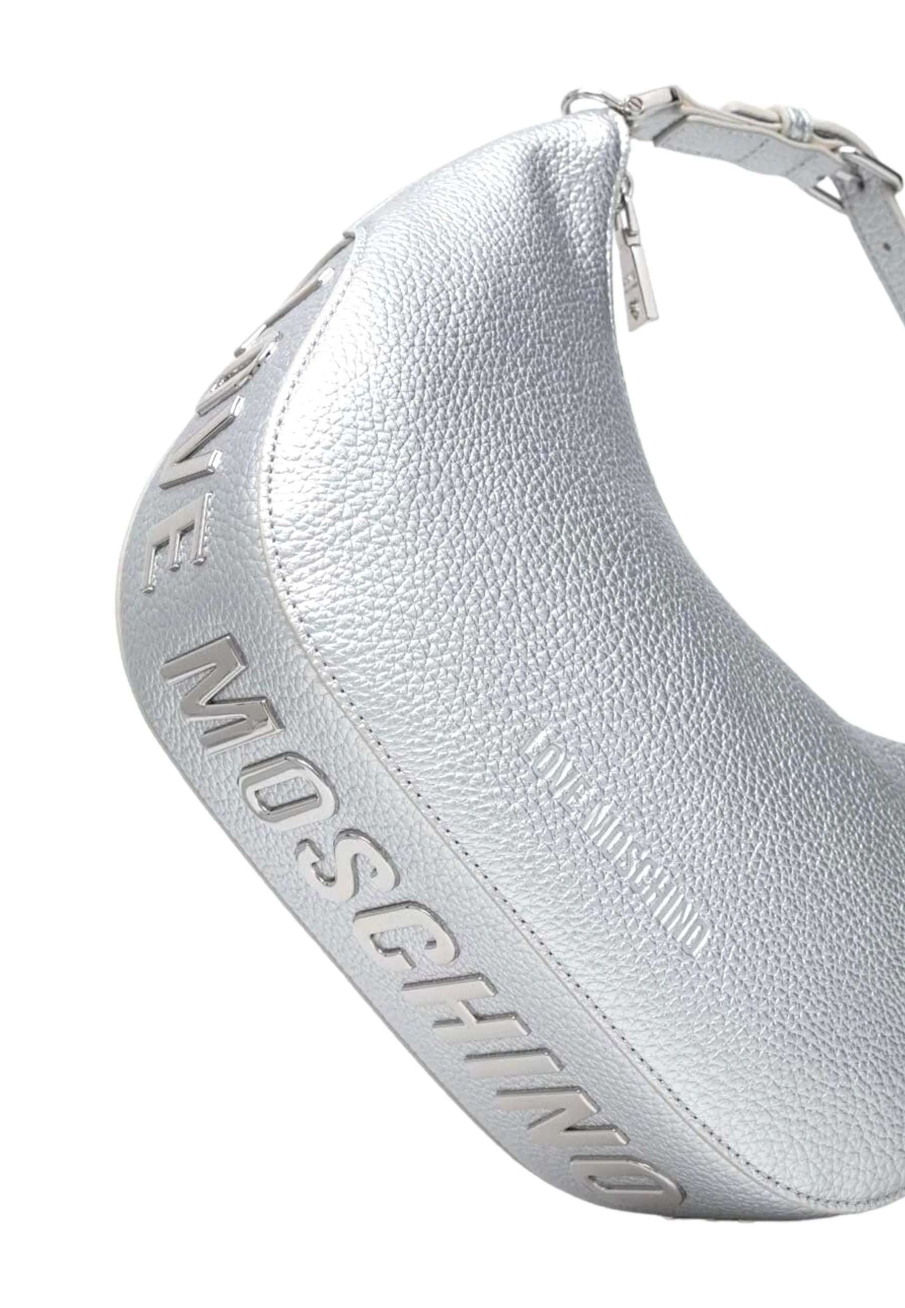LOVE MOSCHINO Borsa Hobo Small Donna Argento JC4018PP1ILT190B