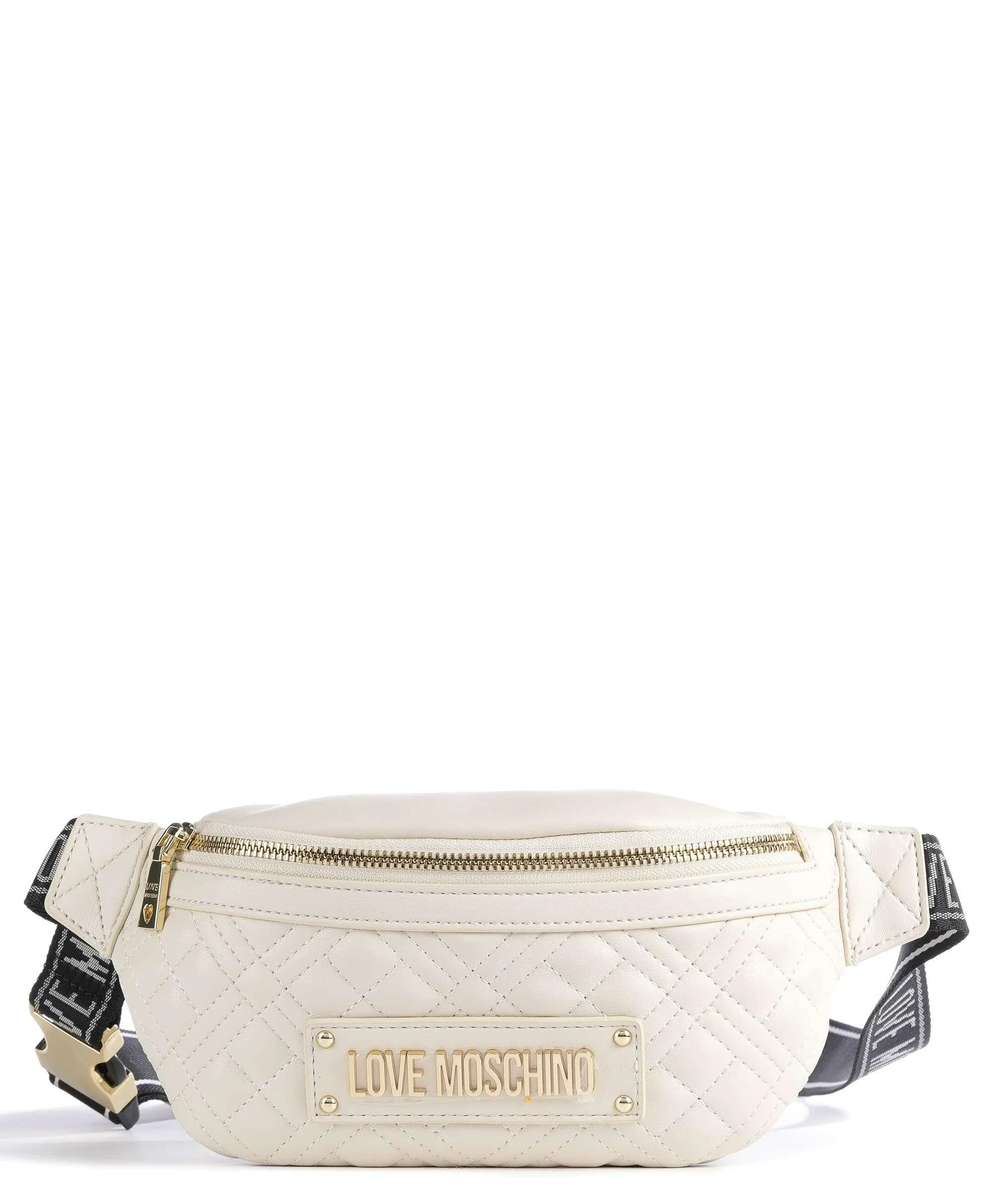  Love Moschino Quilted Marsupio pelle sintetica beige  