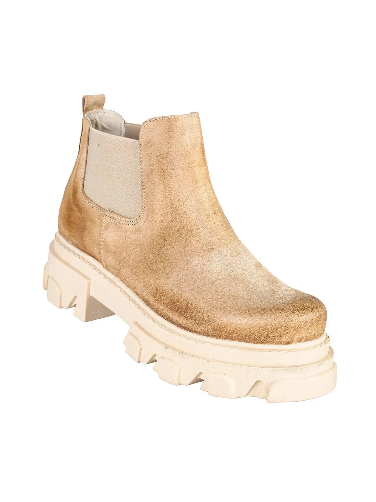 Made In Italy Bottines chelsea en daim avec plateforme