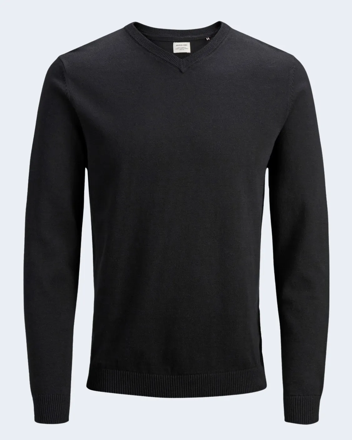Maglia Jack Jones JJEBASIC KNIT V-NECK NOOS Nero