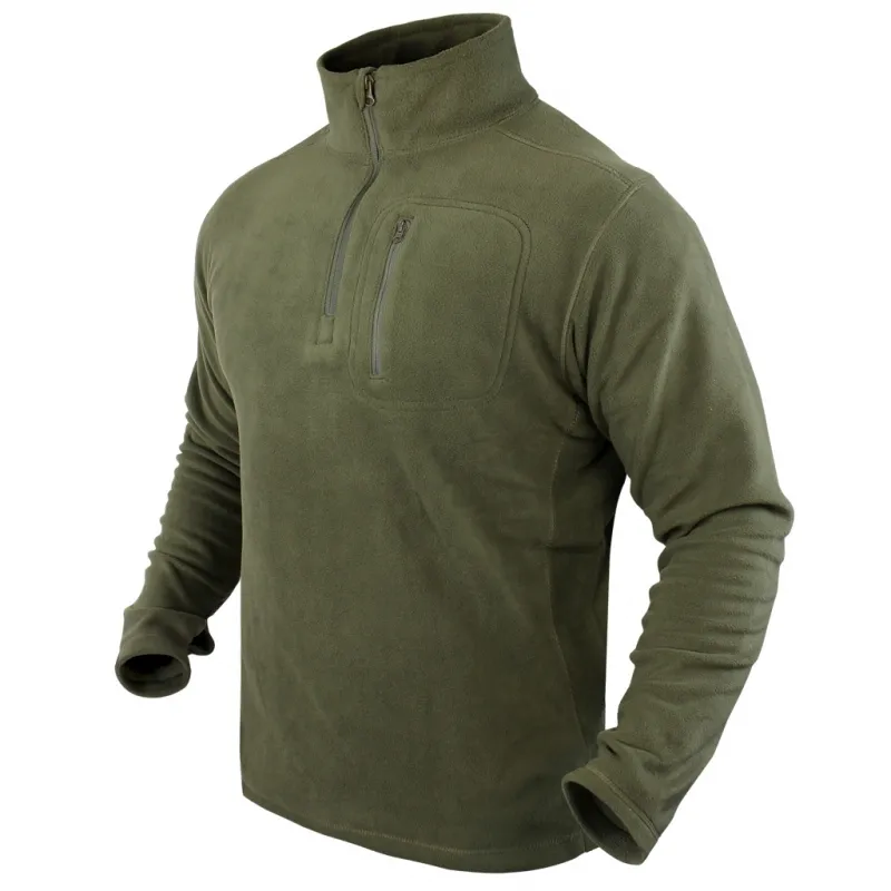 Maglia micropile sotto giacca verde