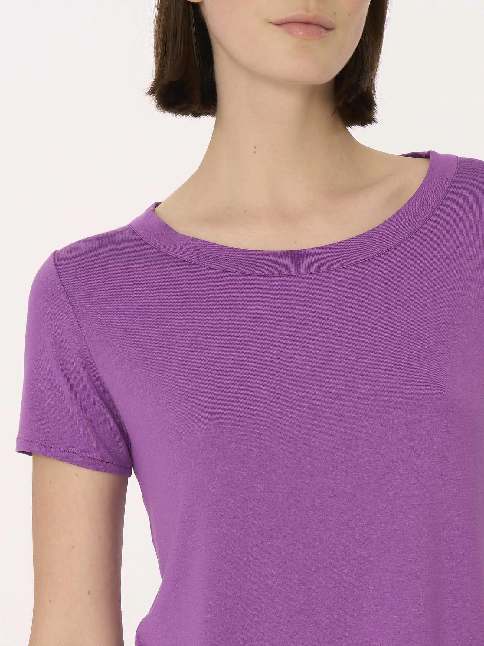 Maglietta a manica corta in Viscosa Summer - Blueberry