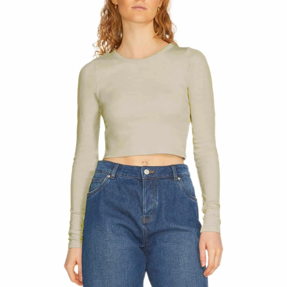 Maglietta M.Lunghe Crop Slim FELINE Donna JJXX