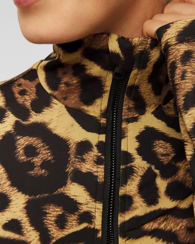 Maglione a collo alto leopardato da sci Goldbergh Leona