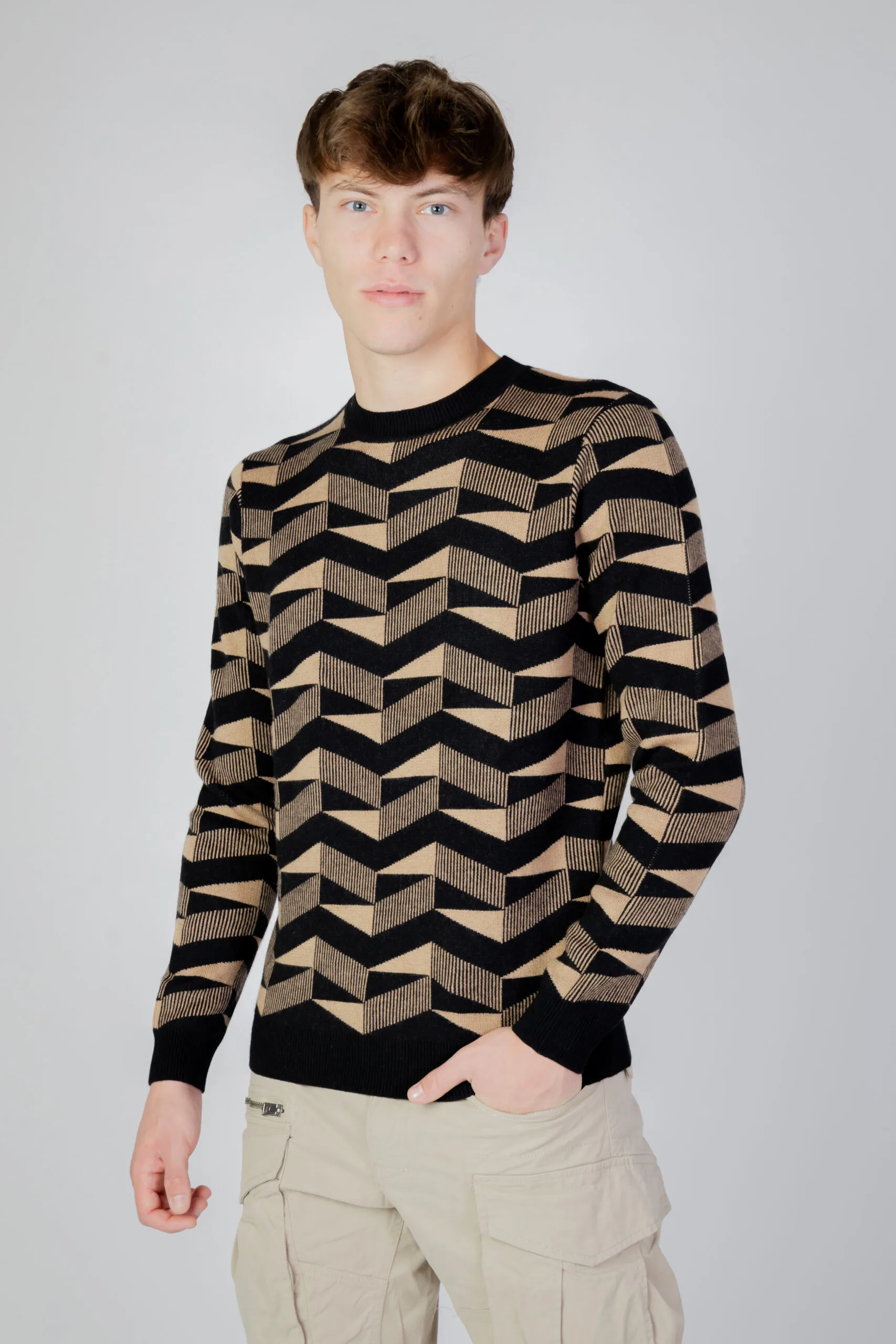 Maglione Antony Morato regular fit in filato Beige scuro