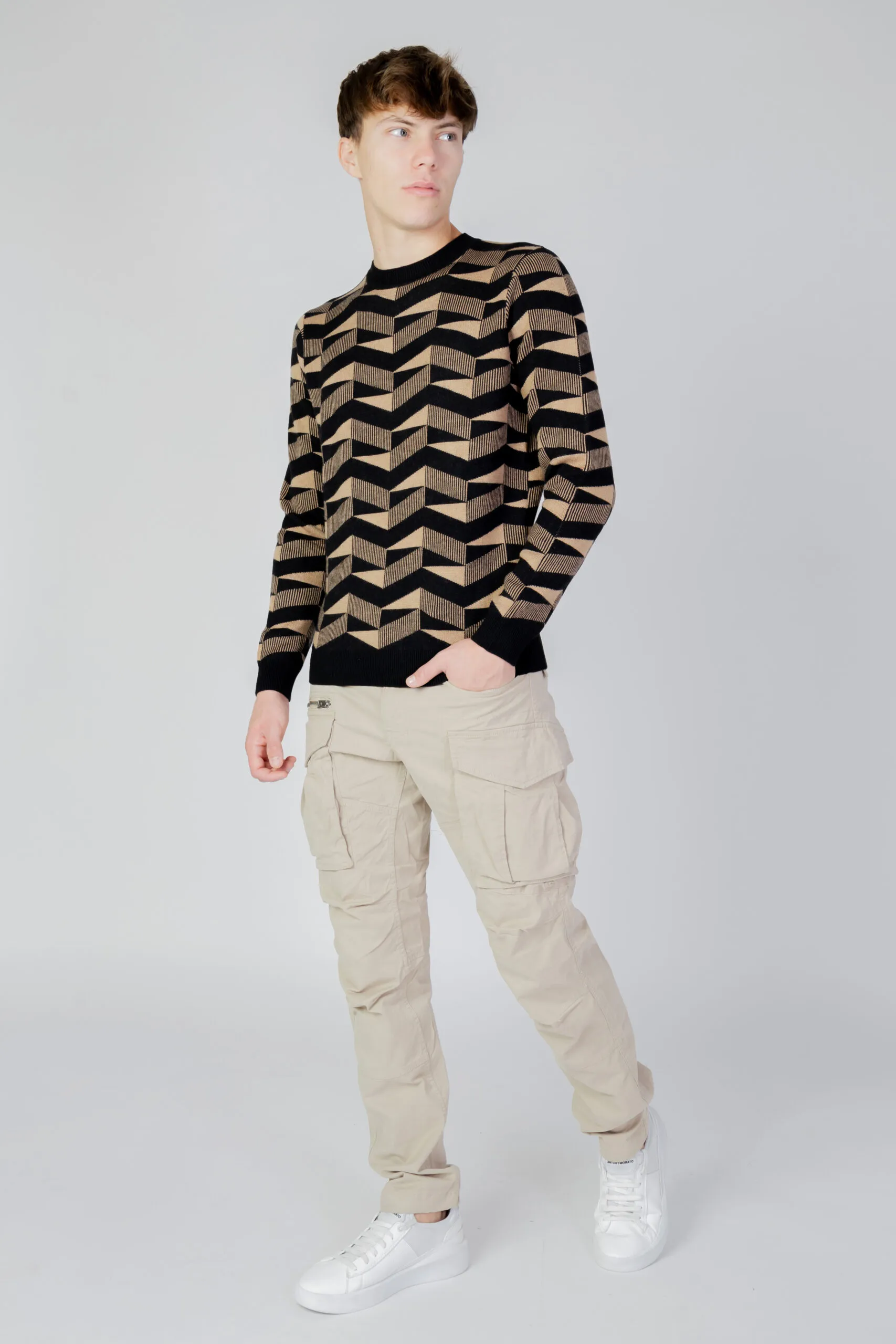 Maglione Antony Morato regular fit in filato Beige scuro