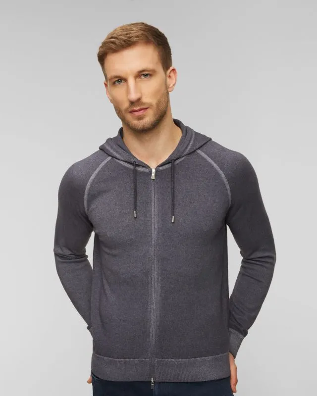 Maglione con chiusura grigio da uomo Gran Sasso Vintage