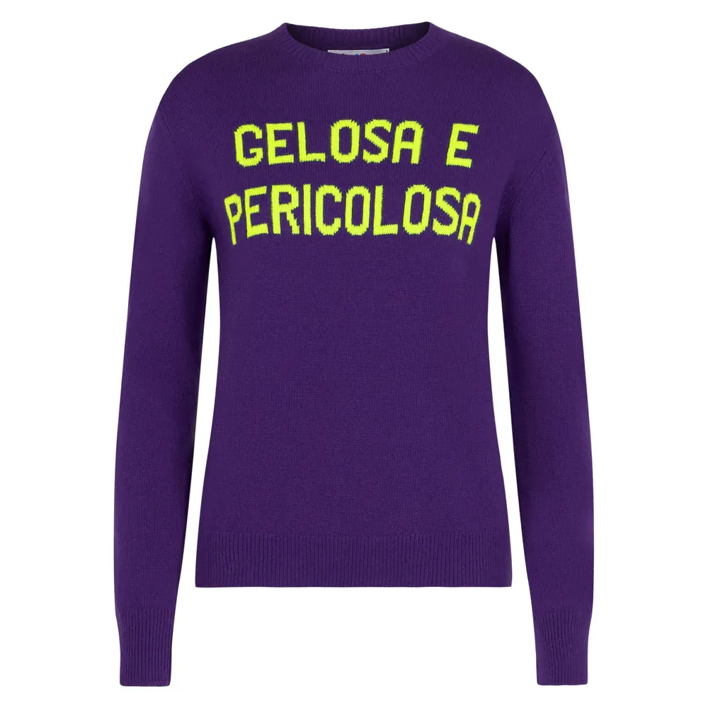 Maglione da donna con scritta Gelosa e permalosa