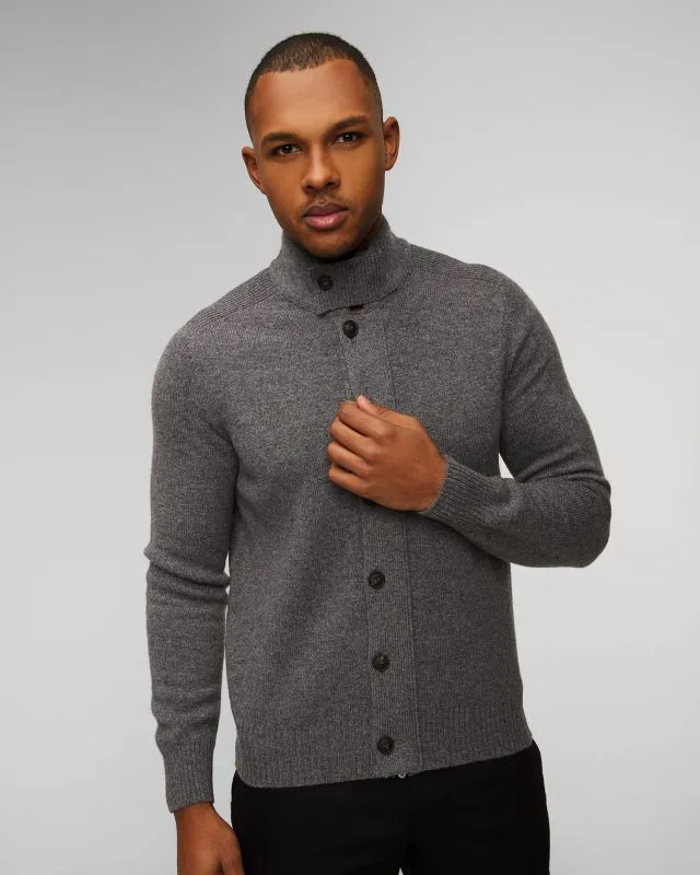 Maglione in lana con bottoni da uomo Gran Sasso
