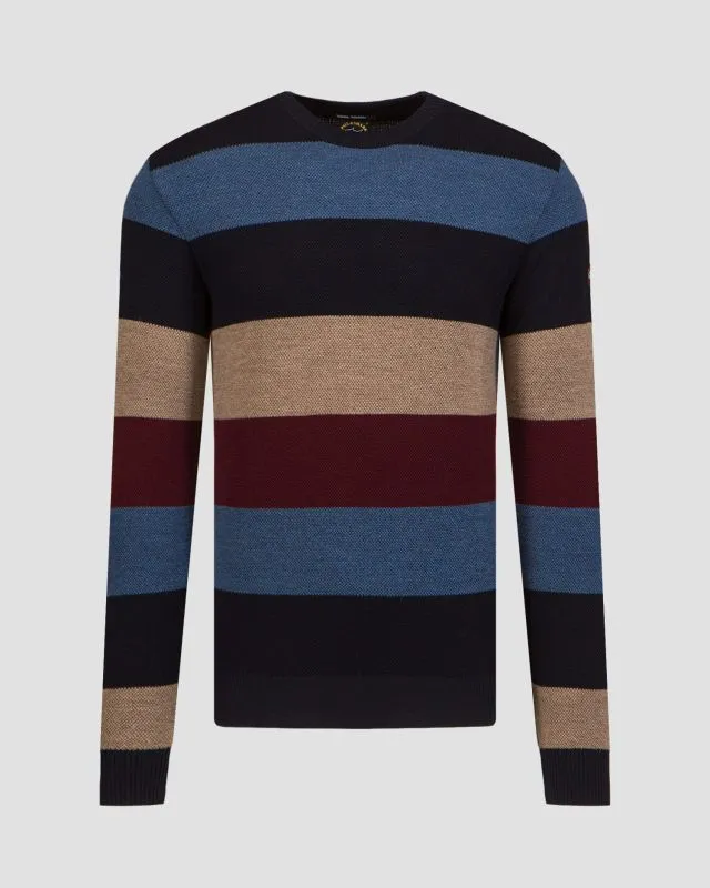 Maglione in lana da uomo Paul&Shark a righe