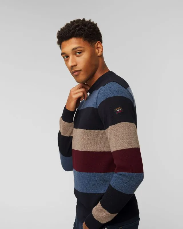 Maglione in lana da uomo Paul&Shark a righe