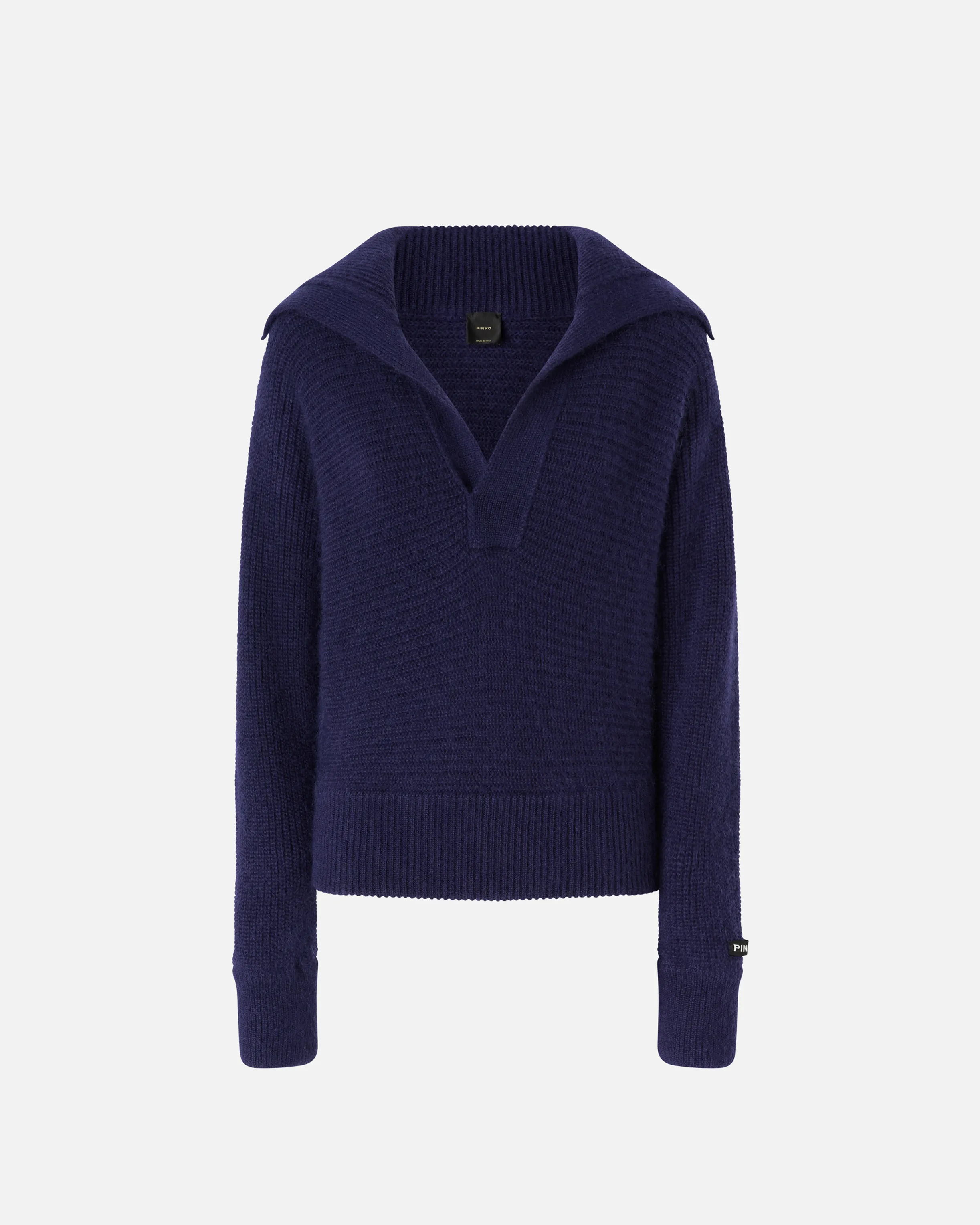  Maglione misto mohair con scollo a V    