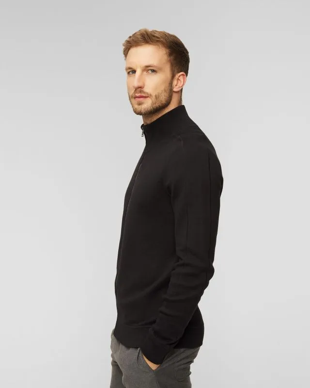 Maglione nero con lana da uomo Hugo Boss Mentolo