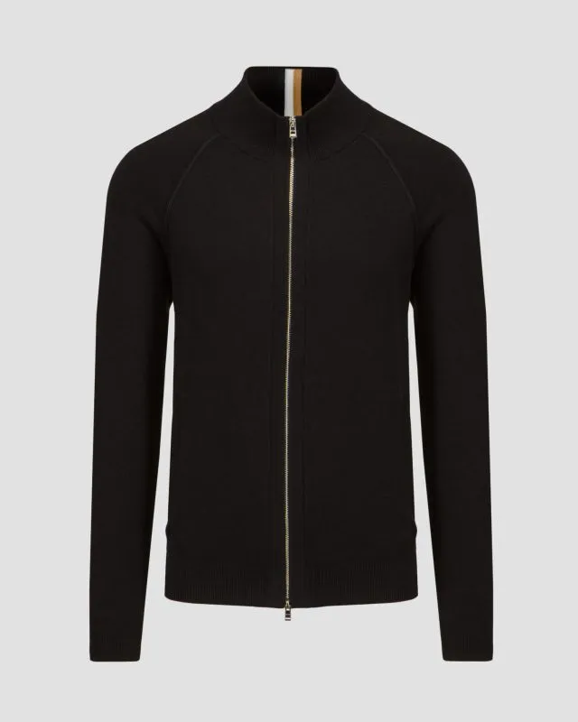 Maglione nero con lana da uomo Hugo Boss Perrone