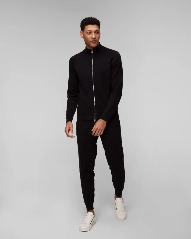 Maglione nero con lana da uomo Hugo Boss Perrone