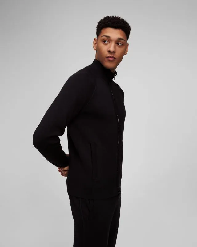 Maglione nero con lana da uomo Hugo Boss Perrone