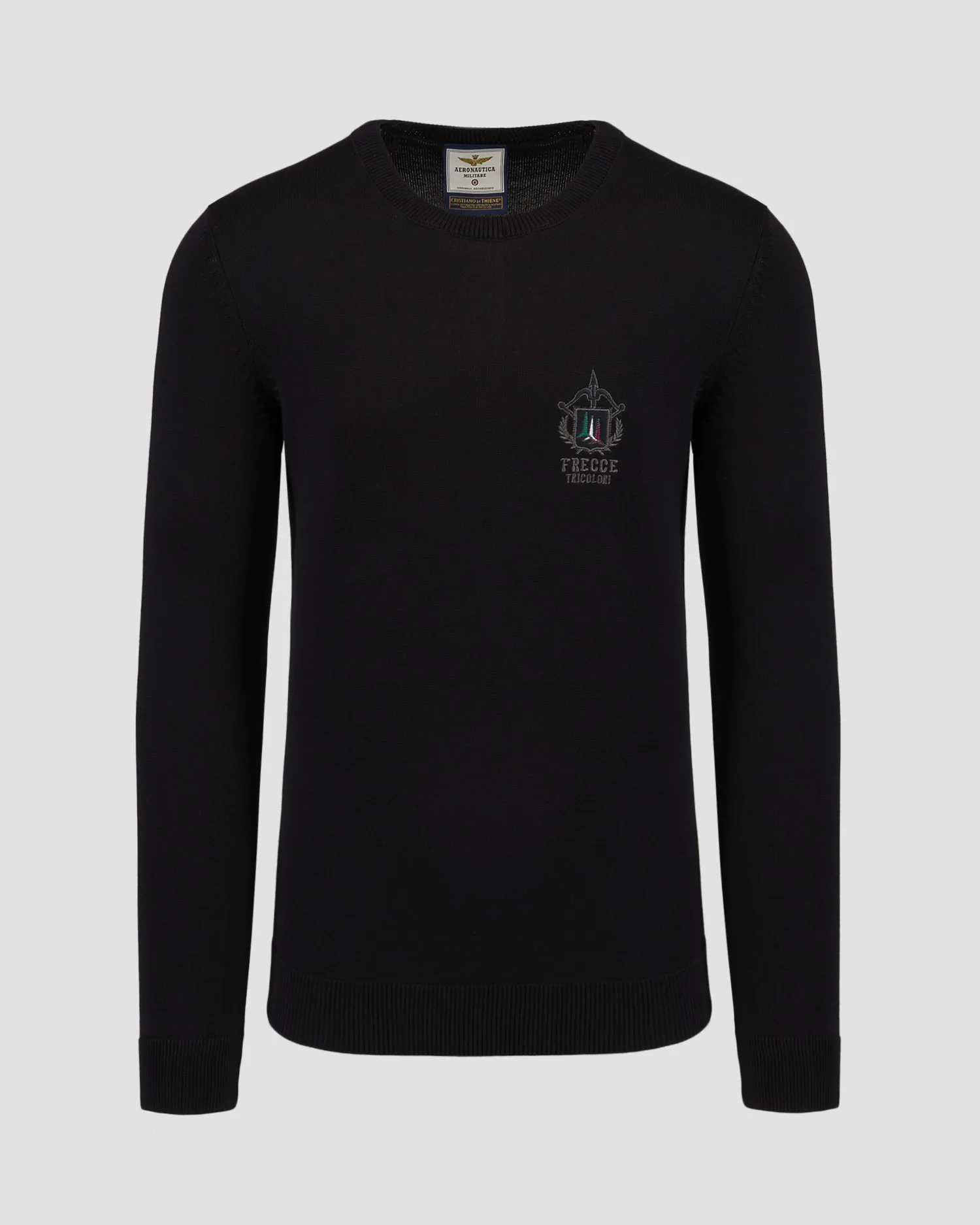 Maglione nero da uomo Aeronautica Militare 242MA1513L506-34300