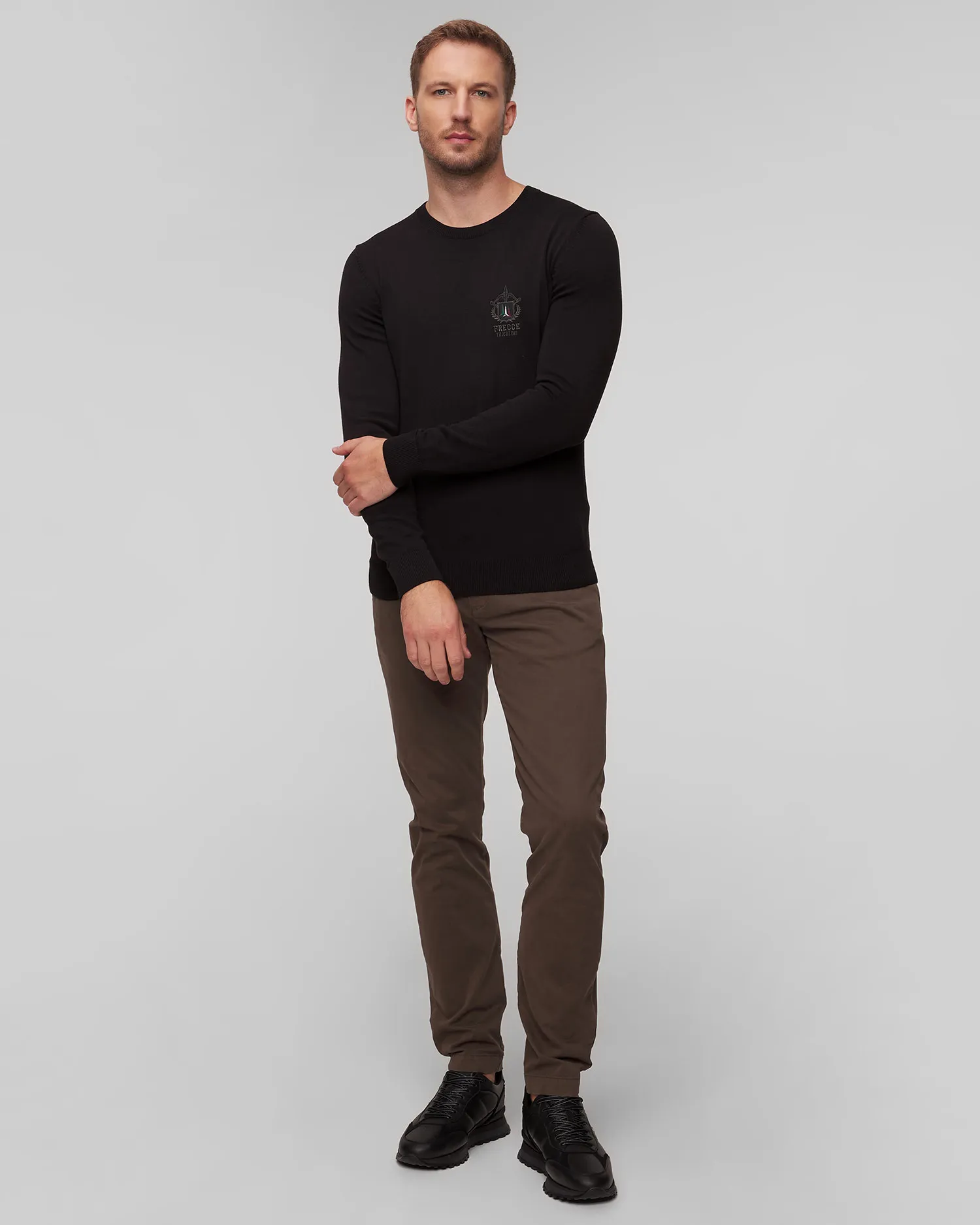 Maglione nero da uomo Aeronautica Militare 242MA1513L506-34300