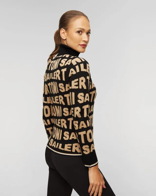 Maglione nero in lana da donna Toni Sailer Suse