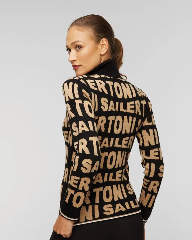 Maglione nero in lana da donna Toni Sailer Suse