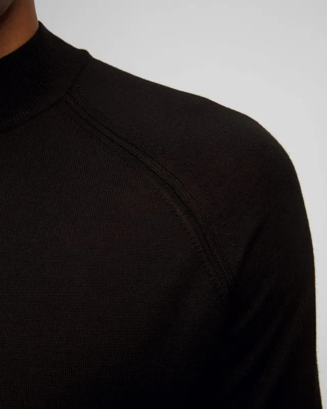 Maglione nero in lana da uomo Hugo Boss Perfino