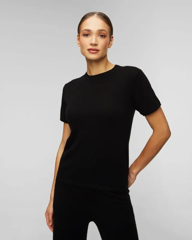 Maglione nero in lana e cashmere da donna Allude