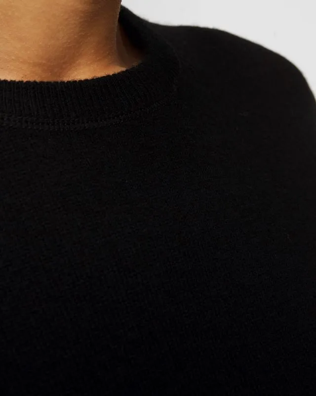 Maglione nero in lana e cashmere da donna Allude