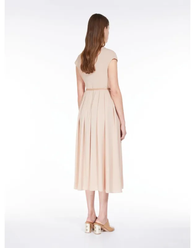 MAX MARA - Abito in cady con cintura