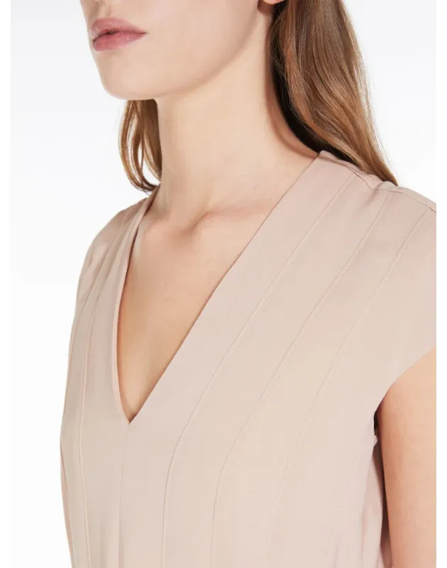 MAX MARA - Abito in cady con cintura