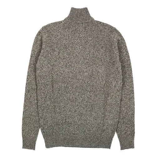 MCS maglione uomo zip 1/4 colore green moulinè