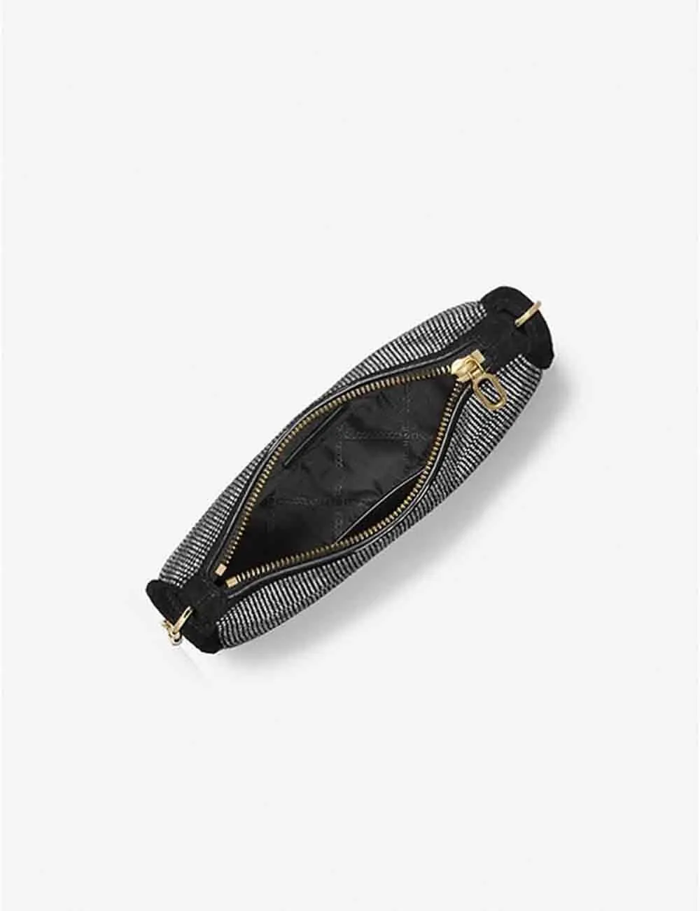 Michael Kors     Borsa a tracolla Kendall piccola in pelle scamosciata decorata Nero