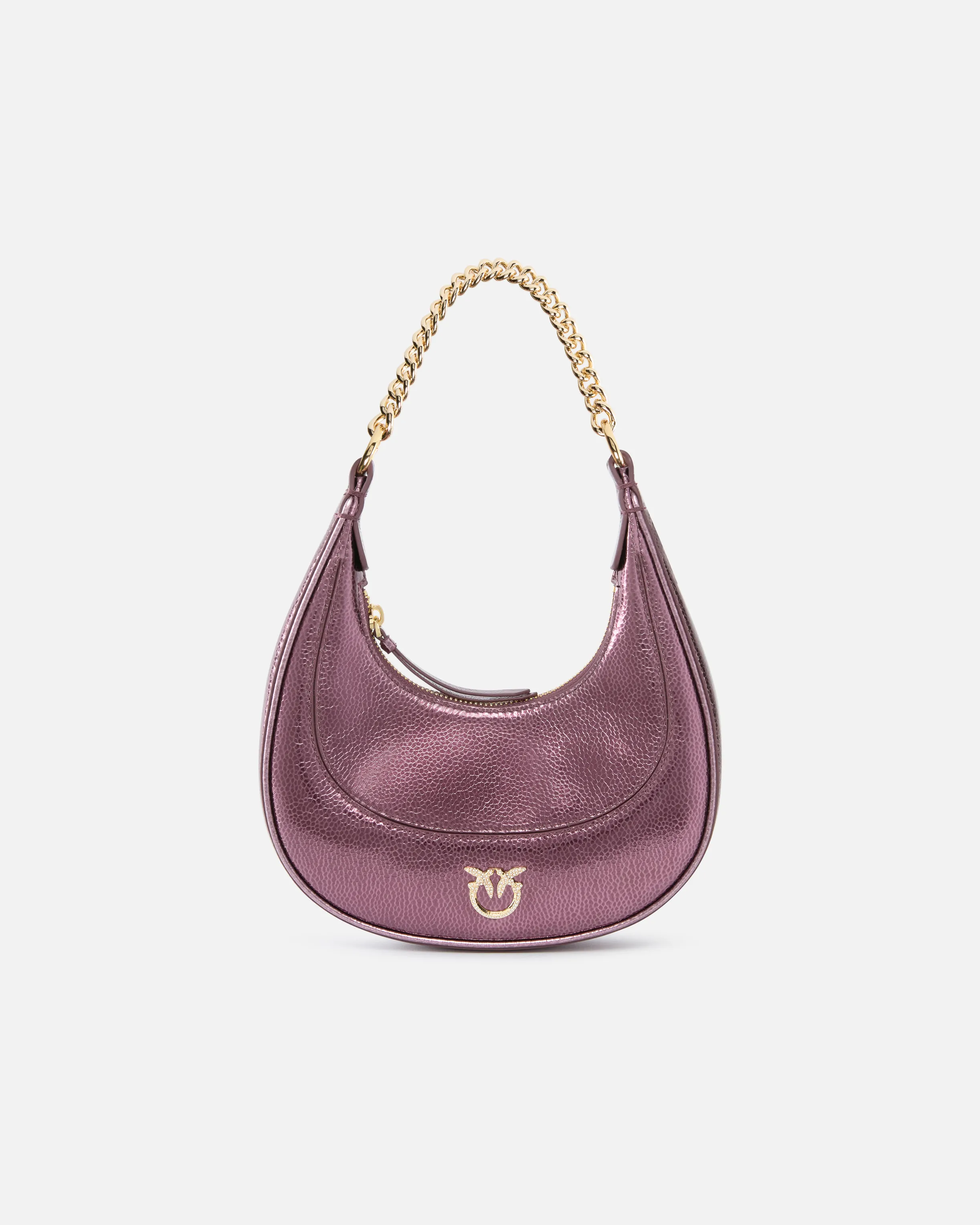  Mini borsa Brioche Bag a mano pelle metallizzata    