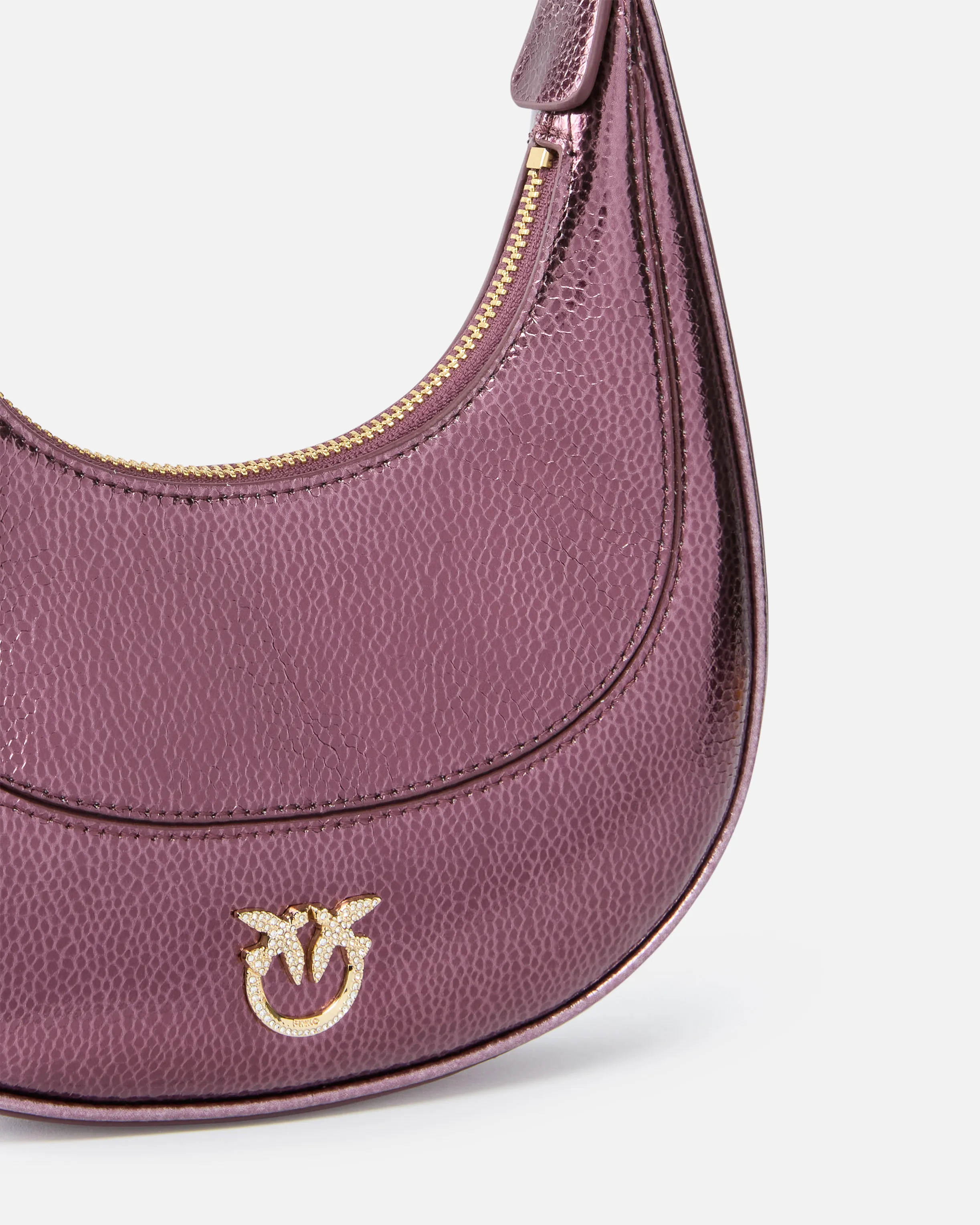  Mini borsa Brioche Bag a mano pelle metallizzata    