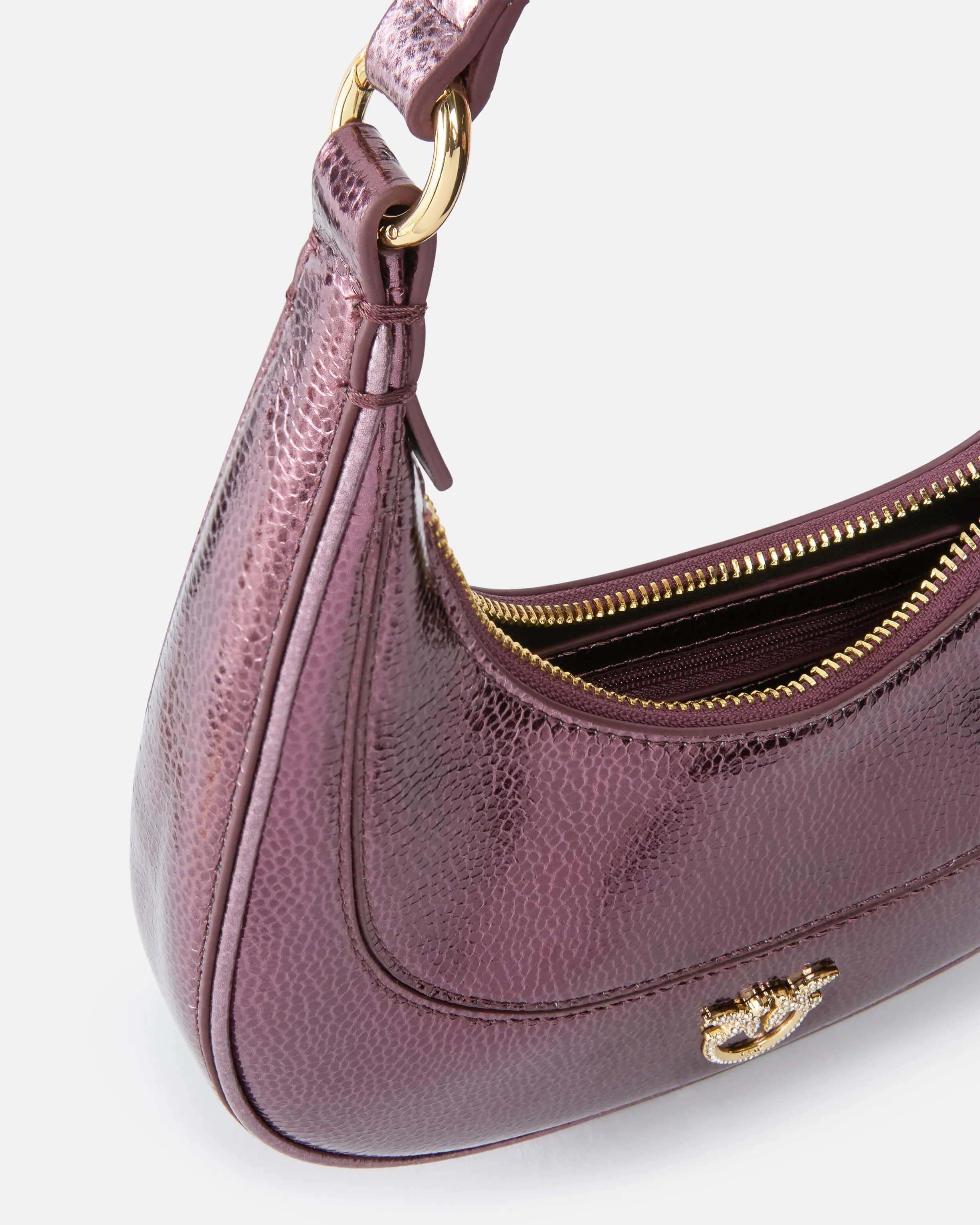  Mini borsa Brioche Bag a mano pelle metallizzata    