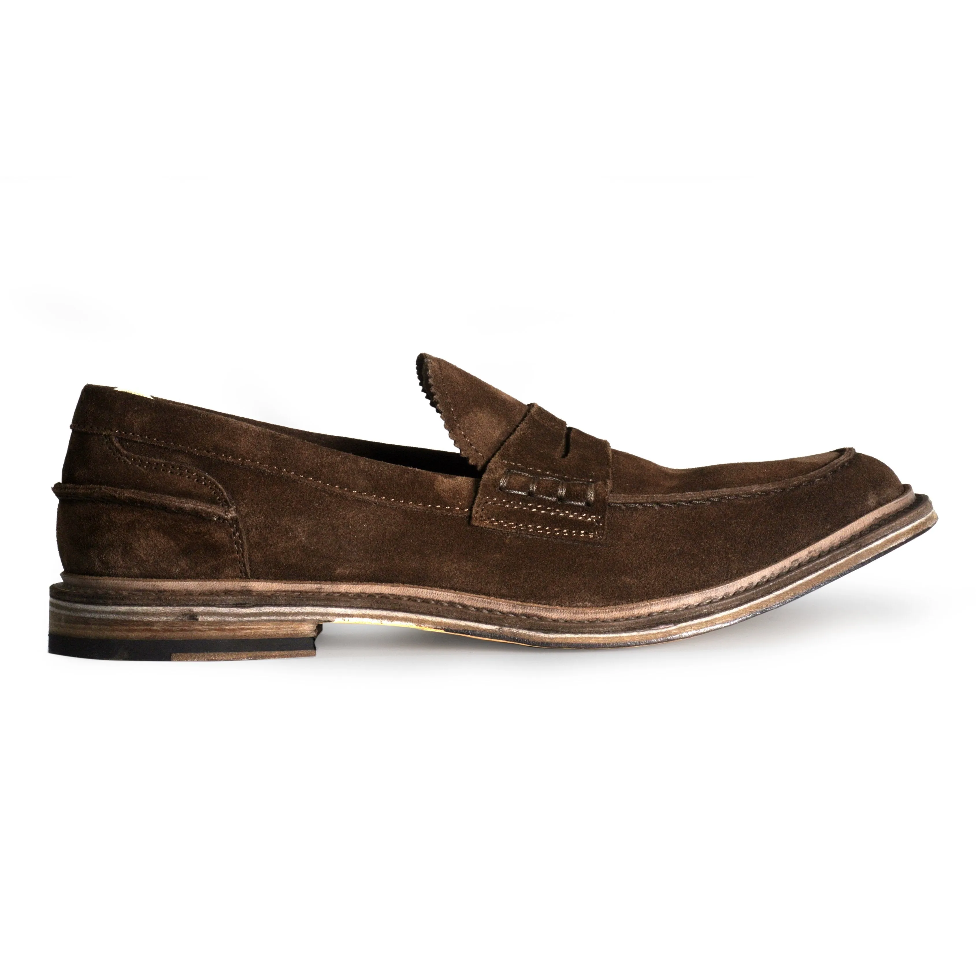 Mocassini Officine Creative Marrone Uomo Pull Tab Gros Grain