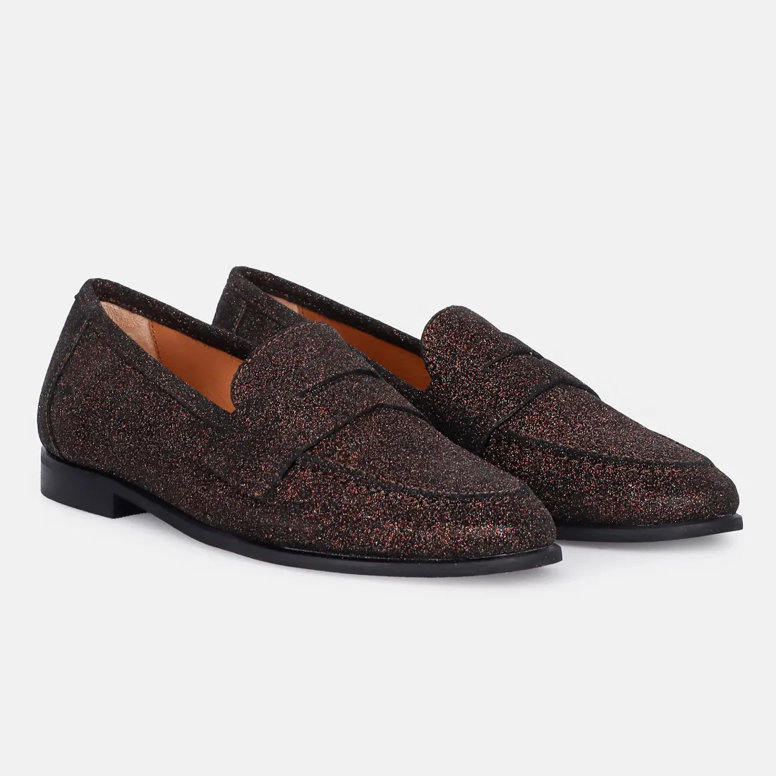 Mocassino da donna Belle Vie in camoscio marrone e multicolor