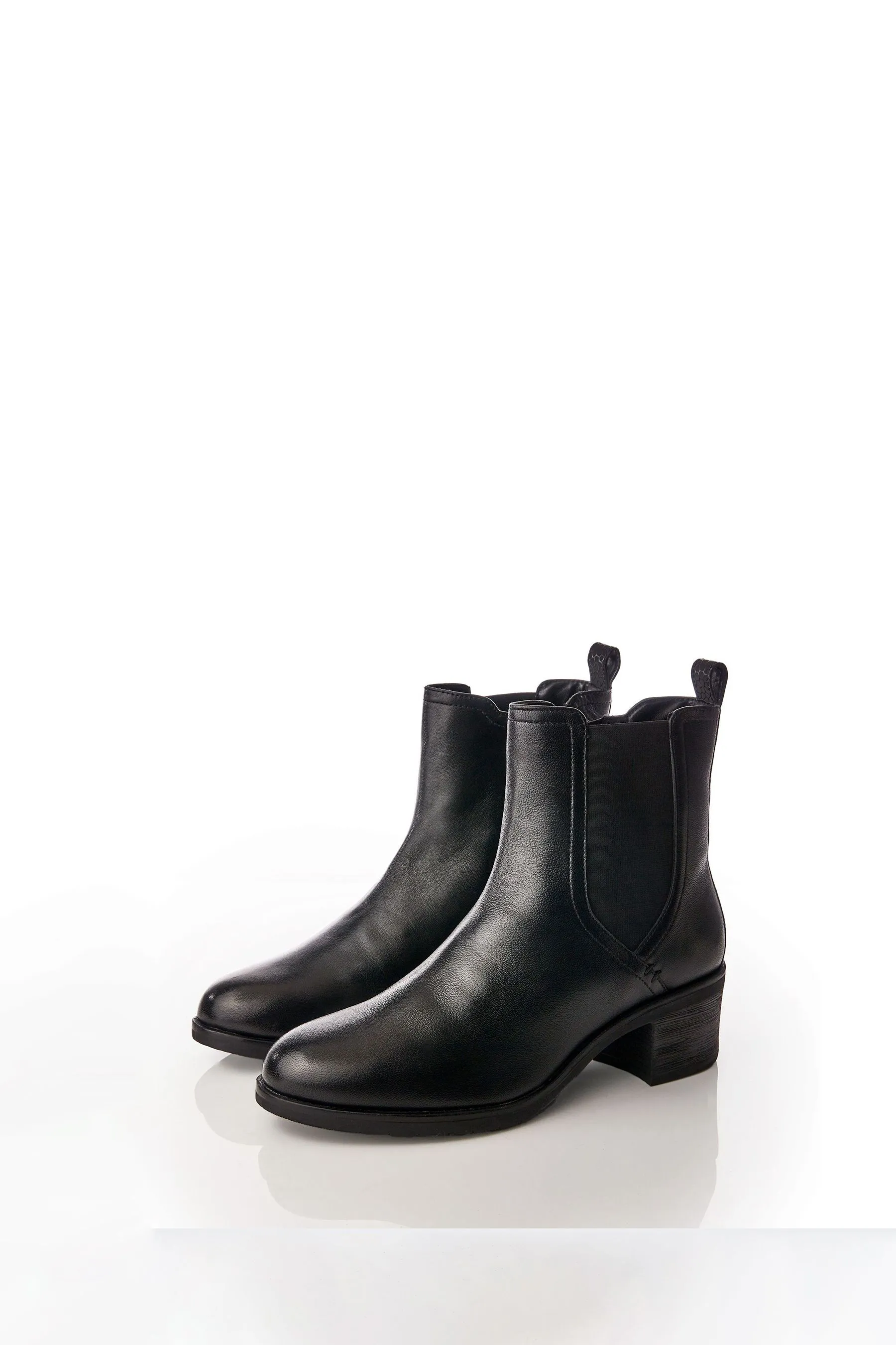 Moda in Pelle - Natele - Chelsea Stivali con tacco largo