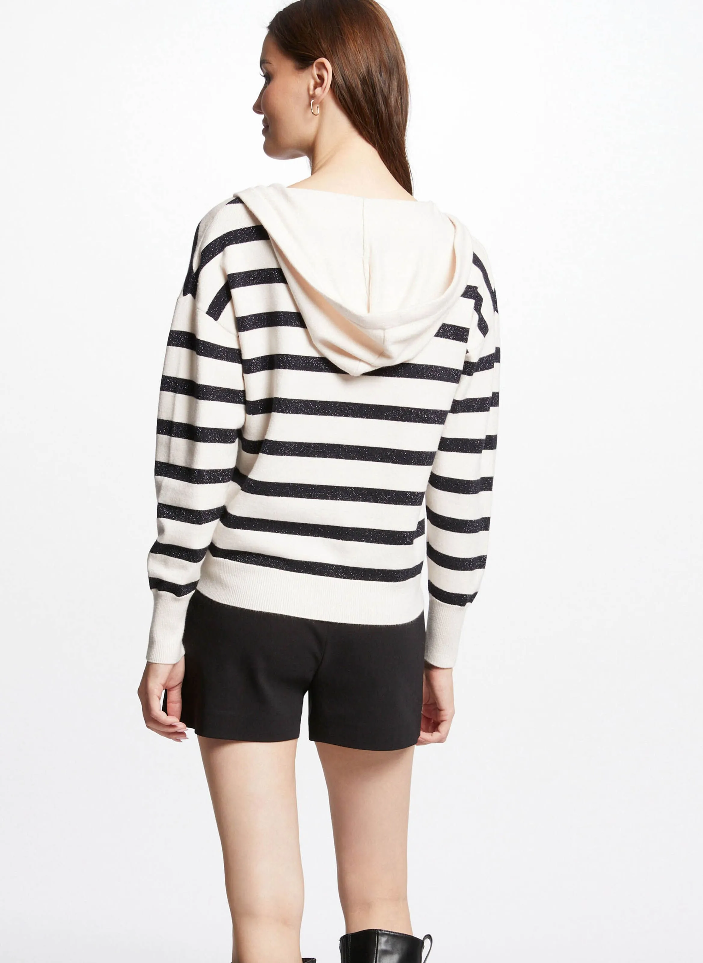  MORGAN   MBALLON - Maglione scollo a V a righe | Beige