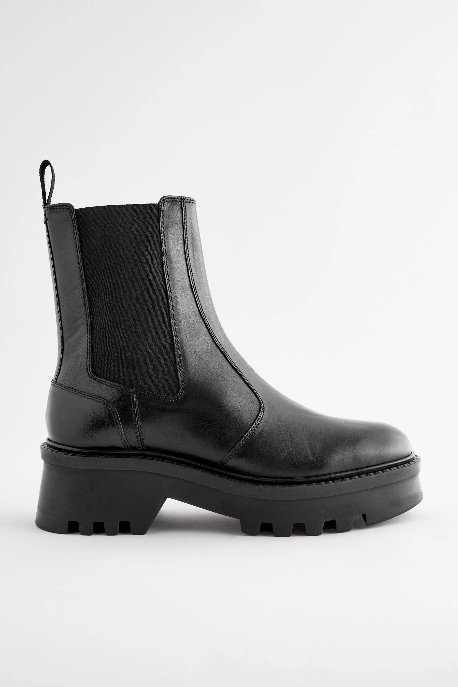 Nero  - Forever Comfort® - Chelsea Stivali spessa in pelle