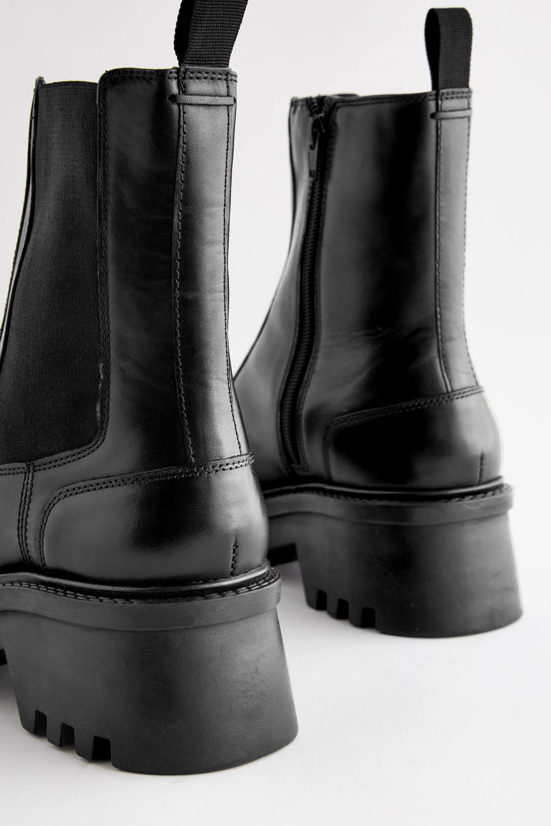 Nero  - Forever Comfort® - Chelsea Stivali spessa in pelle