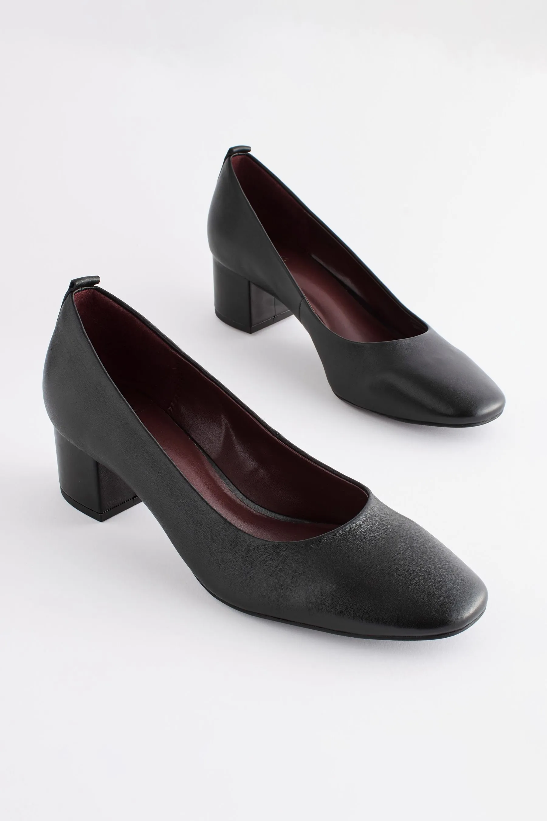 Nero  - Forever Comfort® - Scarpe con tacco largo e basso in pelle