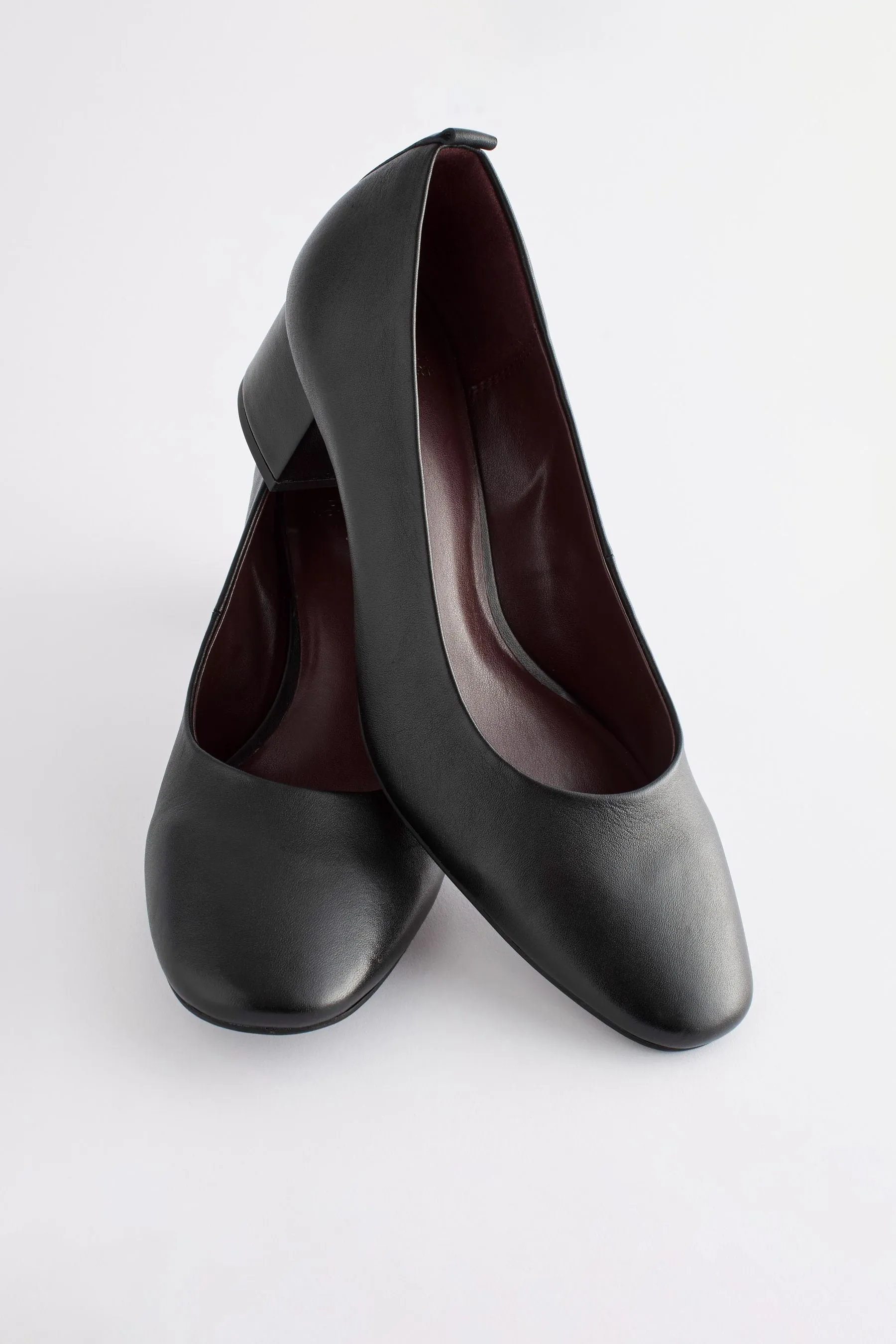 Nero  - Forever Comfort® - Scarpe con tacco largo e basso in pelle