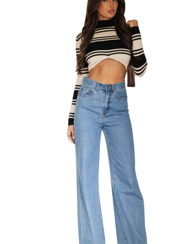 New Style Washed Fashionable Long  And  Women's Jeans Basic Straight Pants