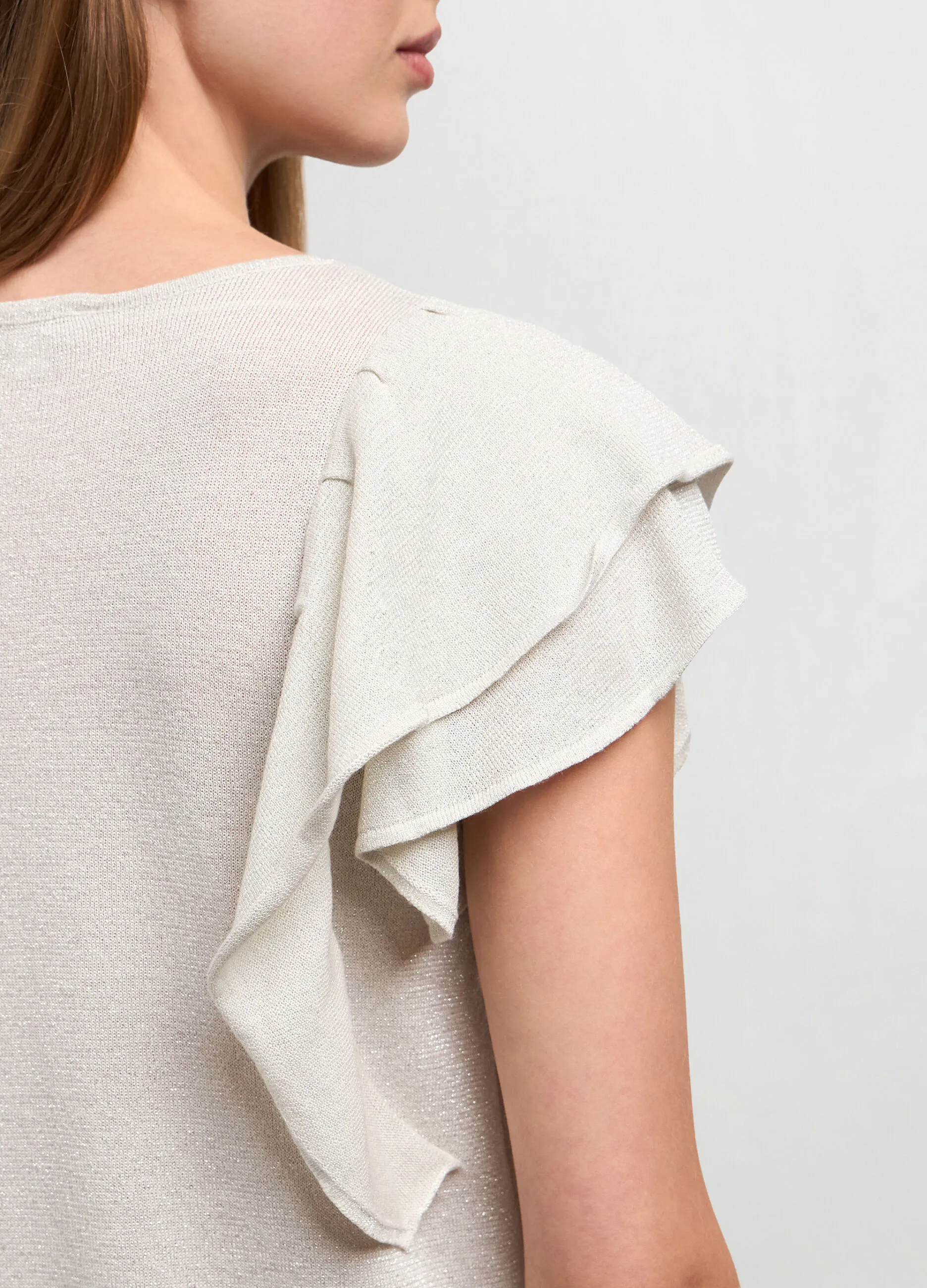 NICE & CHIC  T-shirt in misto viscosa e filo lurex donna