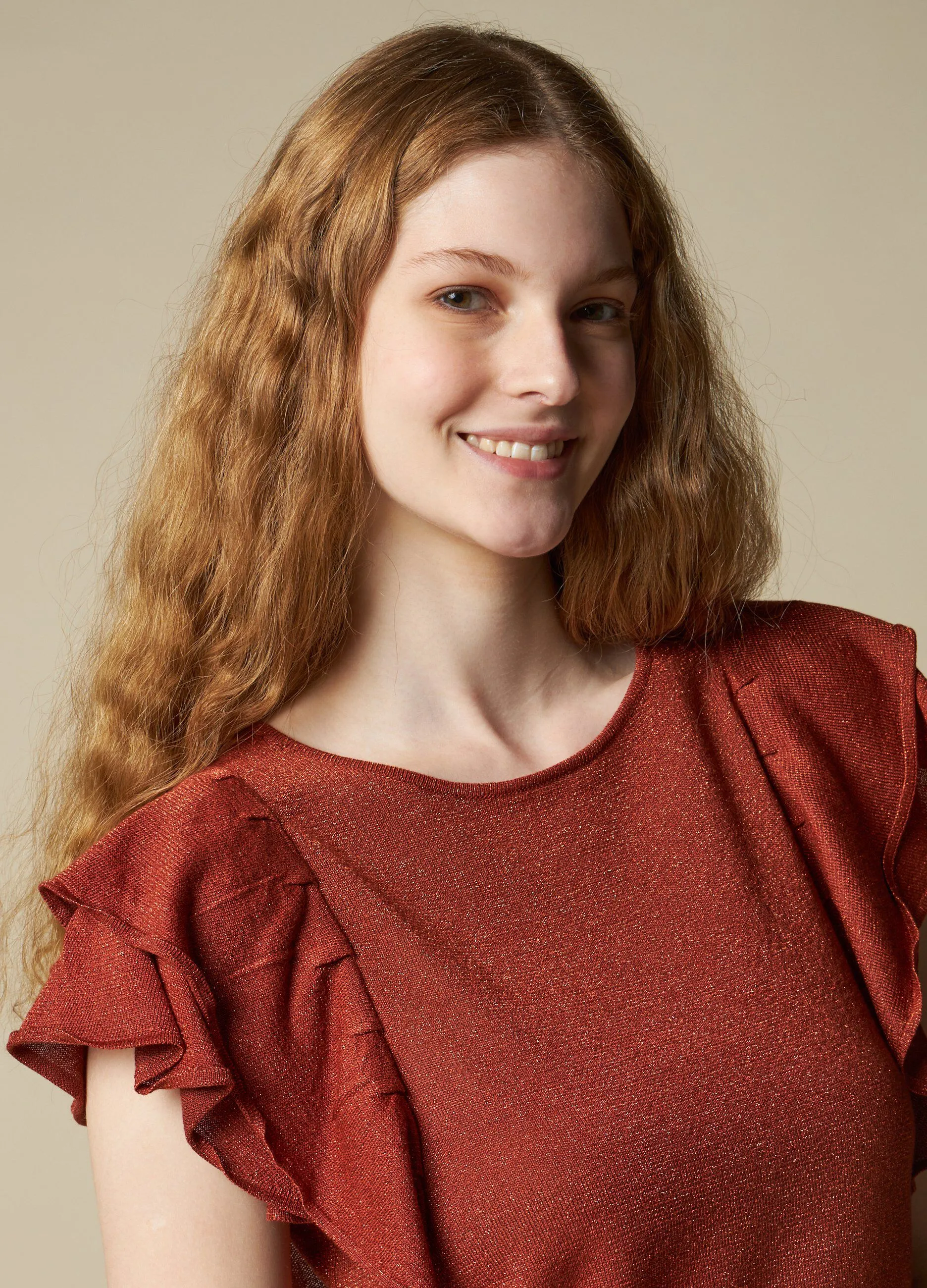 NICE & CHIC  Tricot a maniche corte ad aletta donna