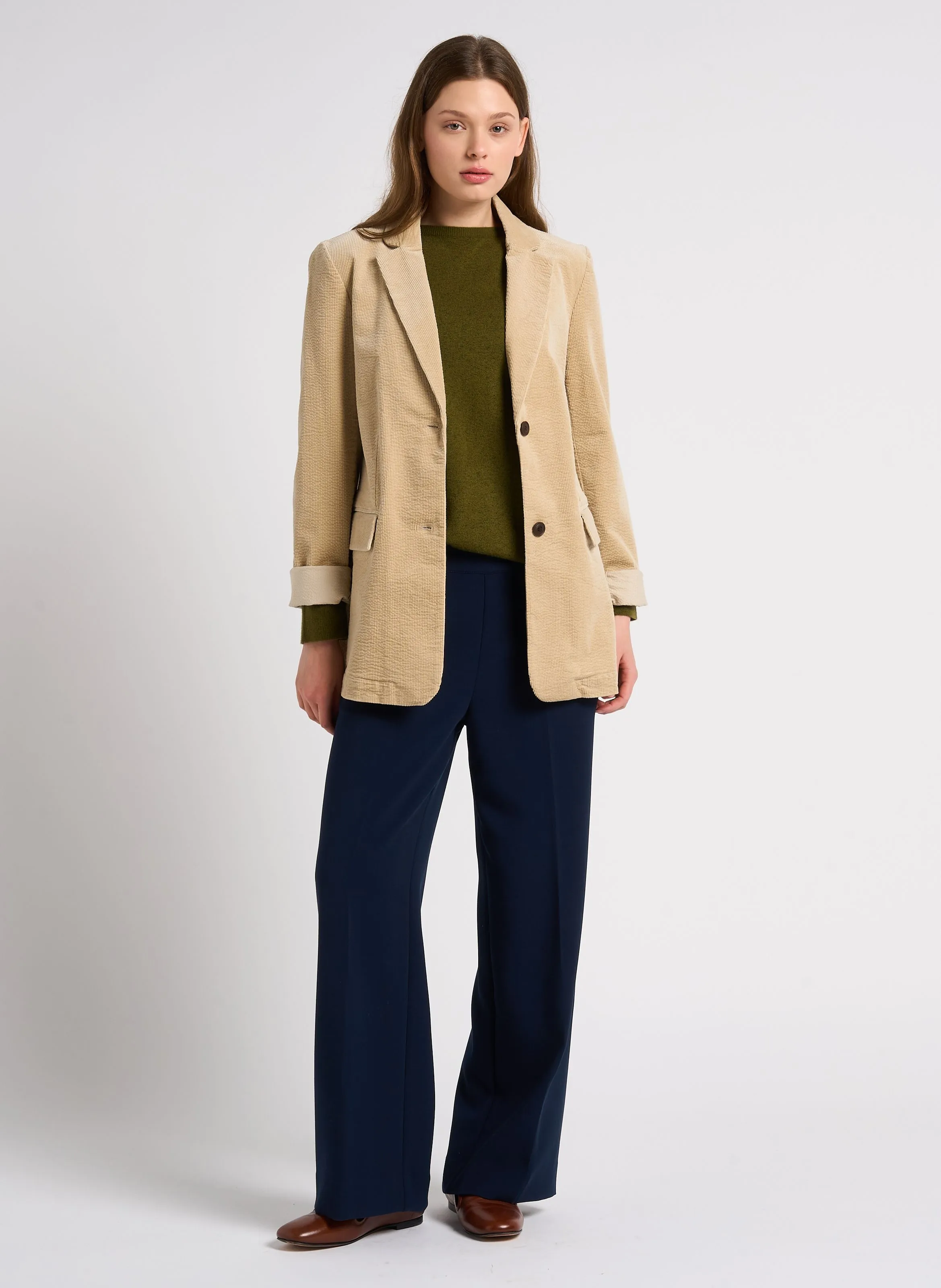  NICE THINGS   Maglione ampia con tasca a mantella | Kaki