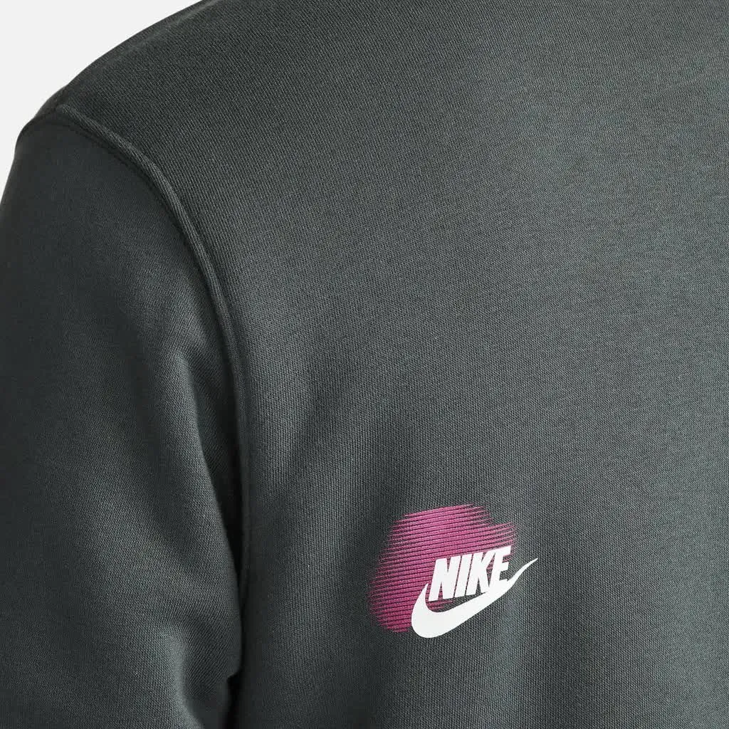 Nike Club felpa cotone girocollo grigio fumo FD0415-070
