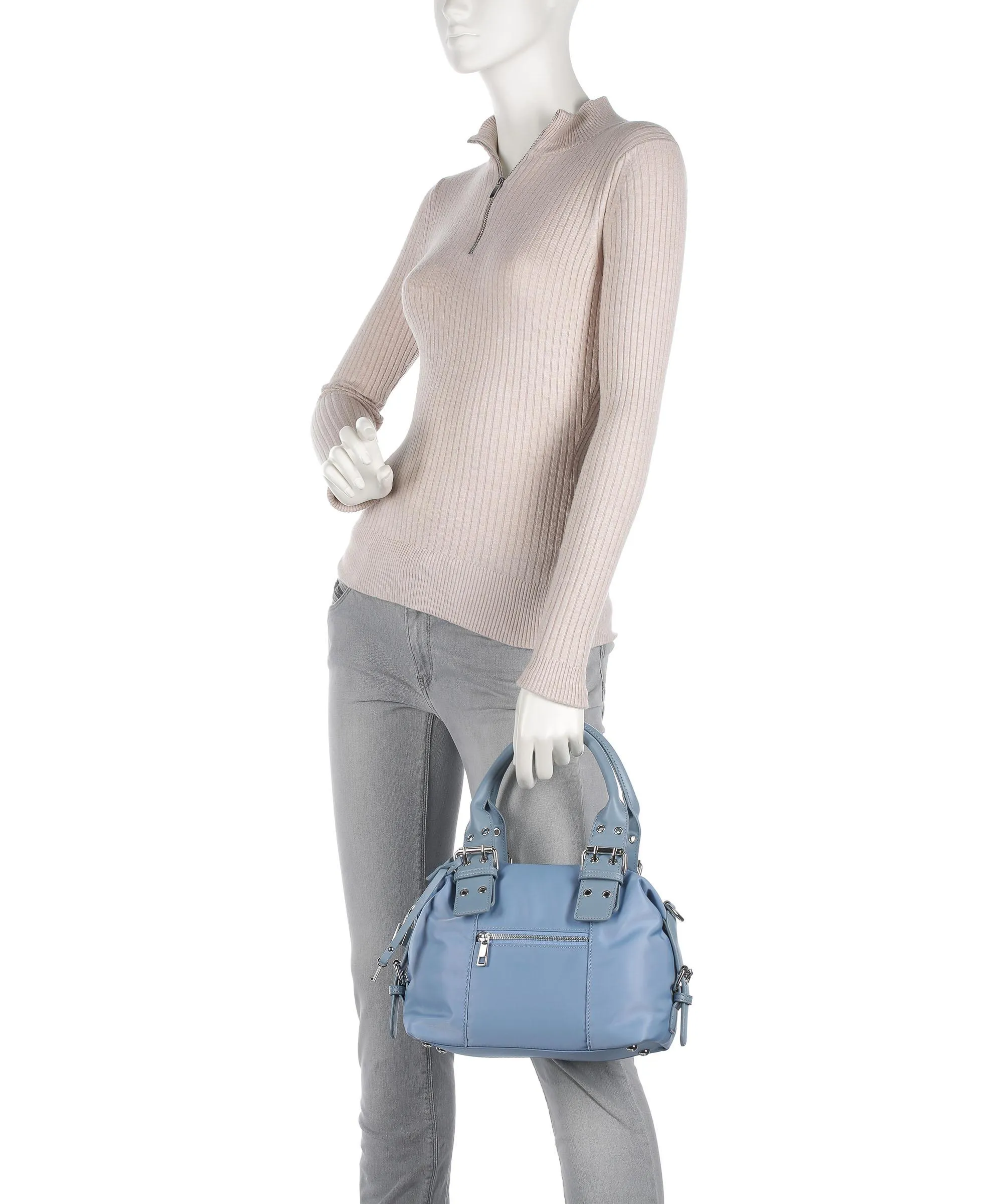 Núnoo Recycled Nylon Boby Borsa a mano nylon riciclato blu chiaro  